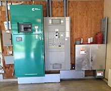 A transfer switch for a commercial unit, installed inside a business in Severna Park, MD