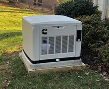 Generator installed at a waterfront home on South River