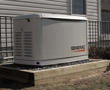 Generac home standby unit set at customer home in Severn, MD