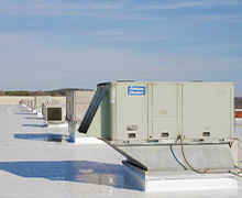 Commercial rooftop Air Conditioning units and air handlers installed in Hanover, MD
